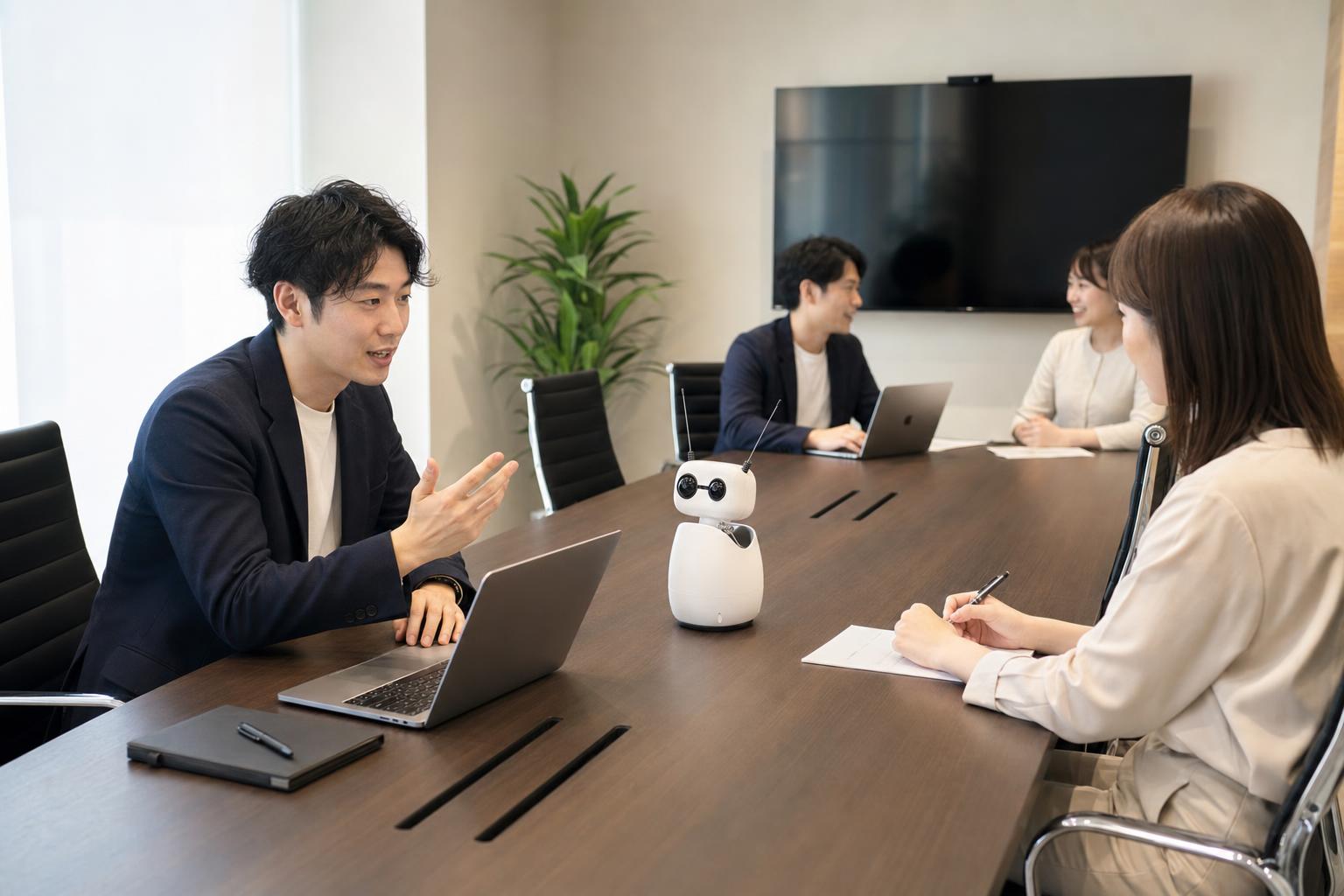 会议桌上的 Kocoro Robot